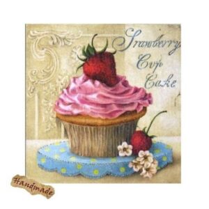 Tablou Strawberry cup cake